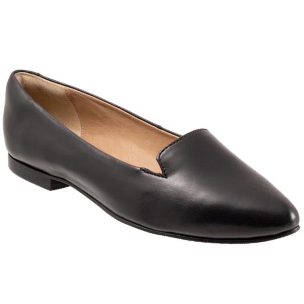 Trotters Vintage Y2K Black Leather Pointed Toe Loafers Flats Women's Size 13M